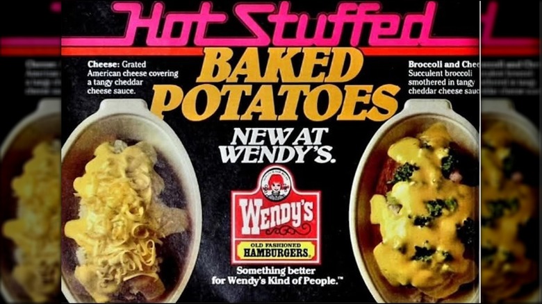 Advertisment for Wendy's Hot Stuffed Baked Potatoes