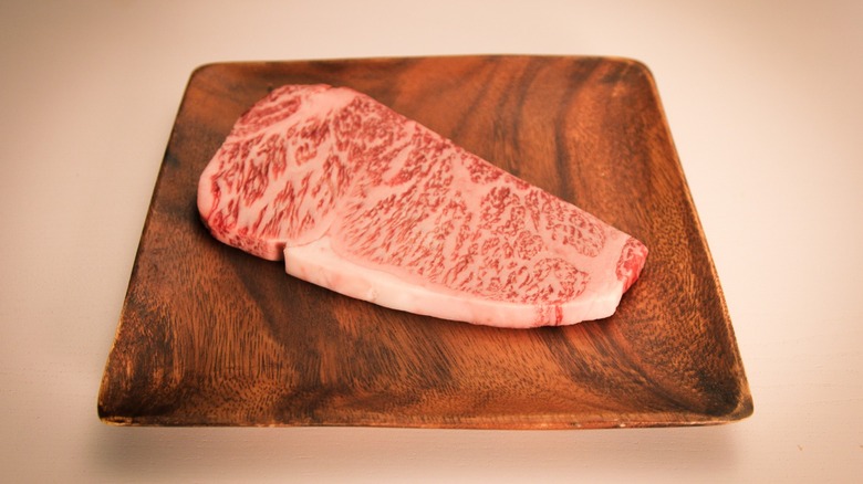 Wagyu A5 Matsusaka Beef, Sirloin, raw from Japan