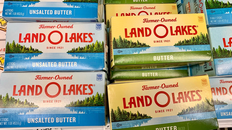 Boxes of Land O'Lakes butter