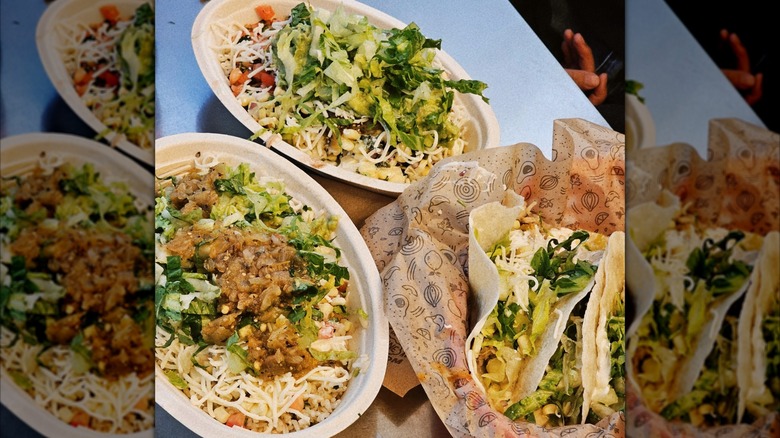 Bowls and tacos from Chipotle