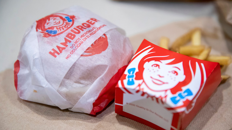Wendy's burger and fries