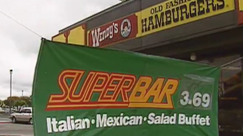 Wendy's SuperBar sign outside the restaurant