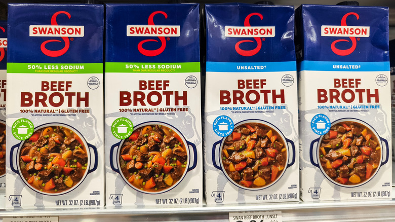 Reduced sodium beef broth
