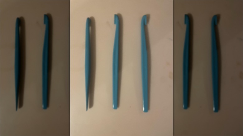 Three Teal orange peelers