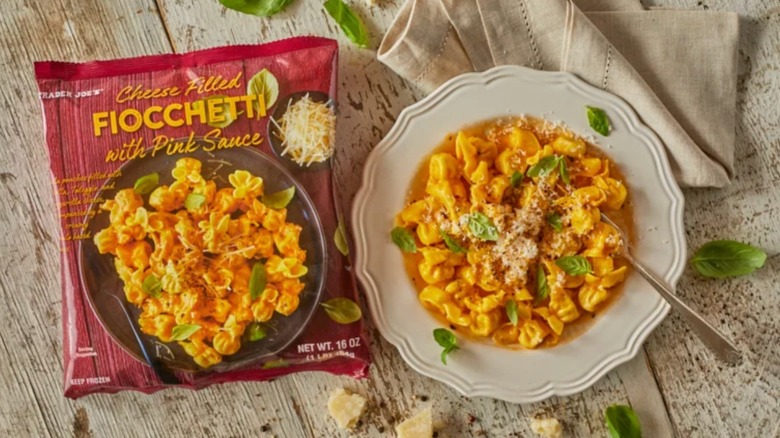 Cheese Filled Fiocchetti with Pink Sauce from Trader Joe's