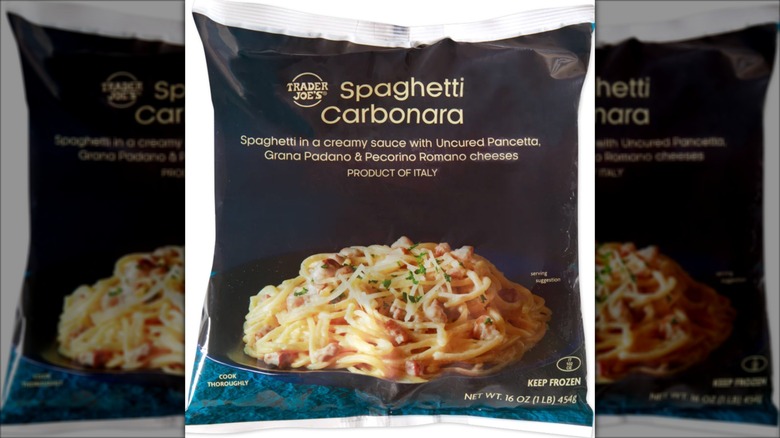Spaghetti Carbonara package from Trader Joe's
