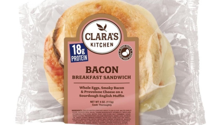 Wrapped Clara's Kitchen Bacon Breakfast Sandwich