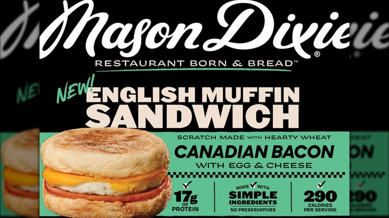 Packaged Mason Dixie Biscuit Co English Muffin Sandwich With Canadian Bacon, Egg & Cheese