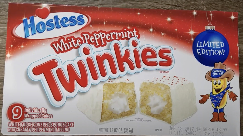 Box of Hostess White Peppermint Twinkies