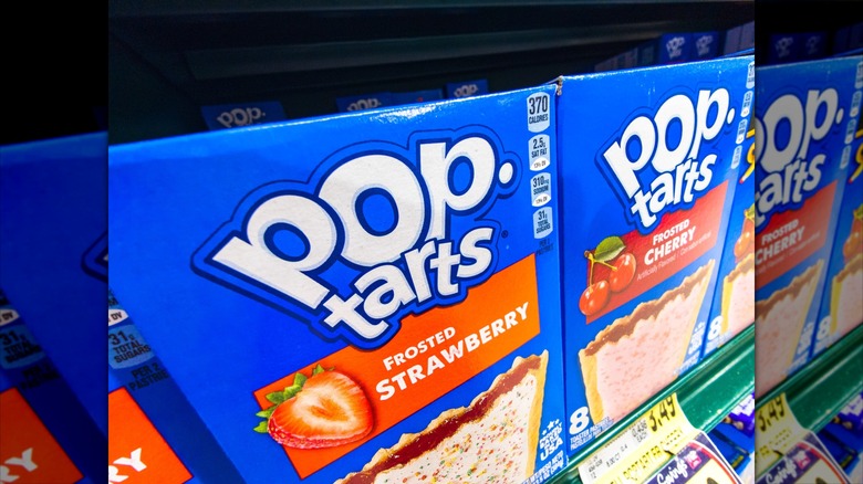 Boxes of Pop-Tarts on shelf