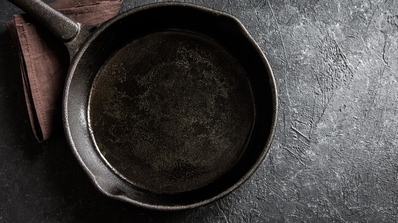 Rustic cast iron skillet