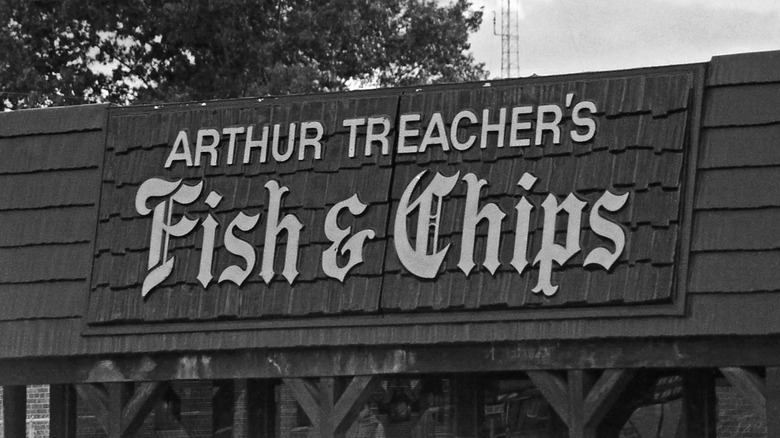 Arthur Treacher's Fish & Chips sign