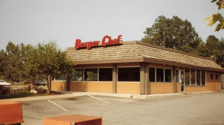 Exterior of Burger Chef restaurant
