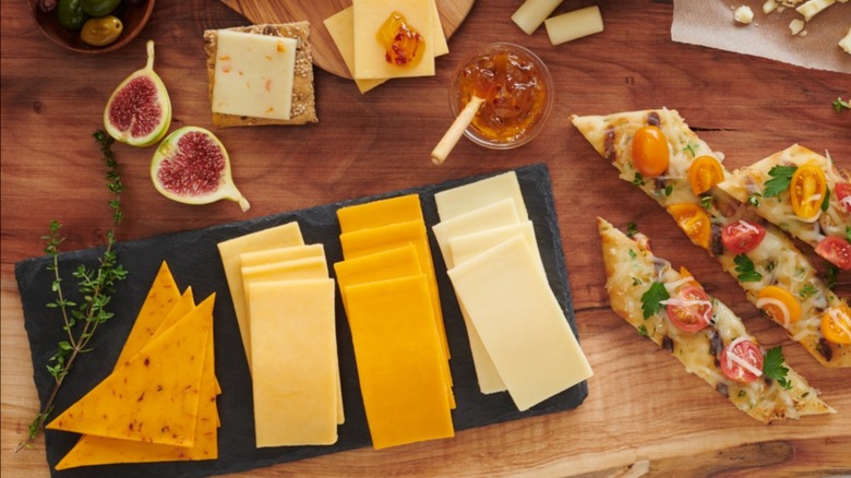 Collection of cheeses and accompaniments by Great Lakes Cheese