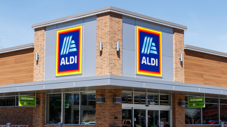 Exterior of an Aldi store during the daytime