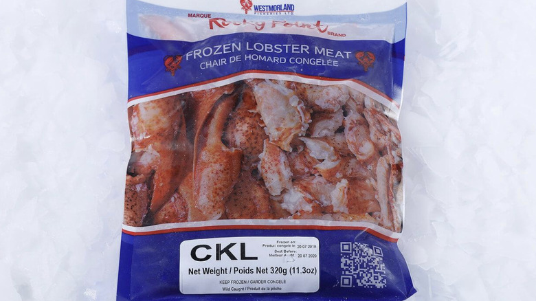 Frozen lobster meat