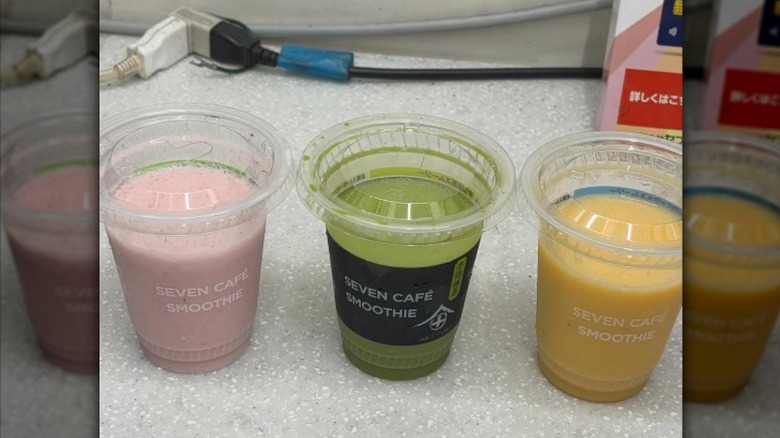 Three smoothies from 7-Eleven Japan.