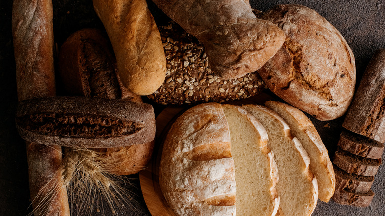 Vintage loaves of bread