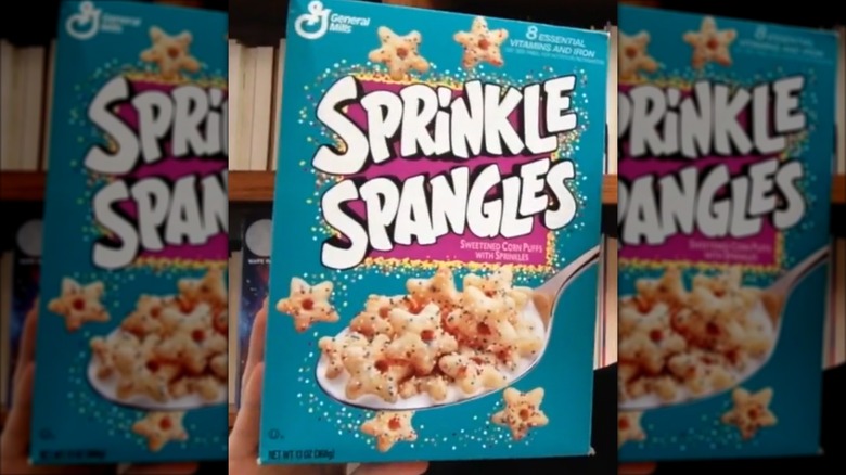 Sprinkle Spangles cereal box