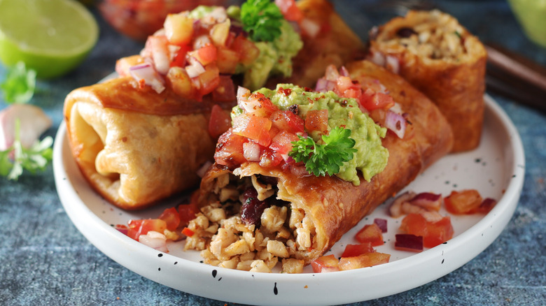 Chimichanga on transparent background