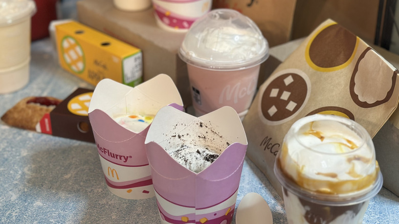 Select items from McDonald's dessert menu.