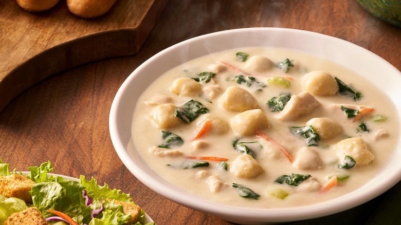 An order of Olive Garden's chicken gnocchi soup