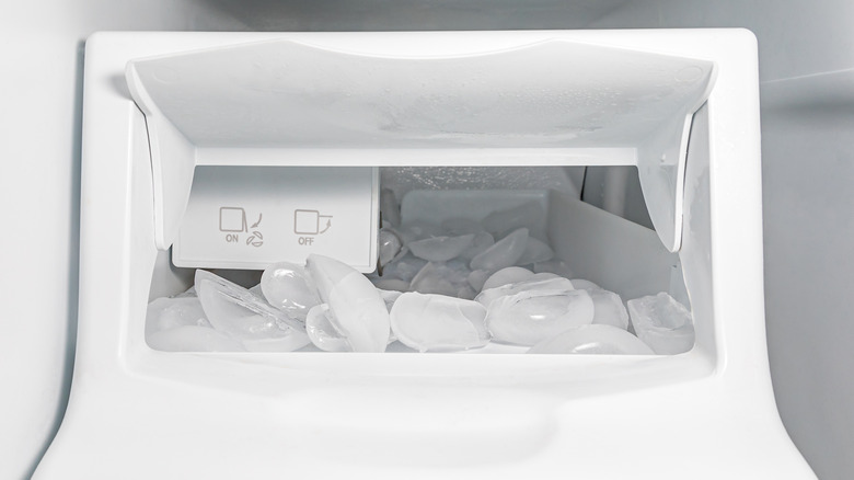 Interior of an ice maker
