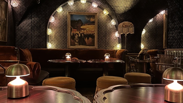 Paris, France -June 3rd 2024 : Cocktail speakeasy Le Renommée in 1st arrondissement