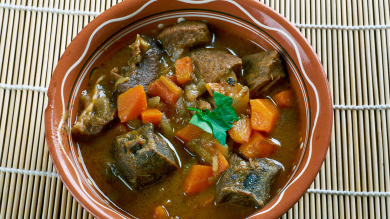 Close-up of a bowl of stew