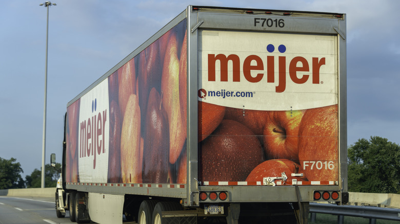 The back of a Meijer truck