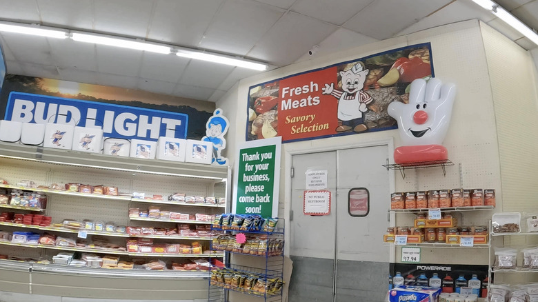 Interior of a Piggly Wiggly favoring the meat section