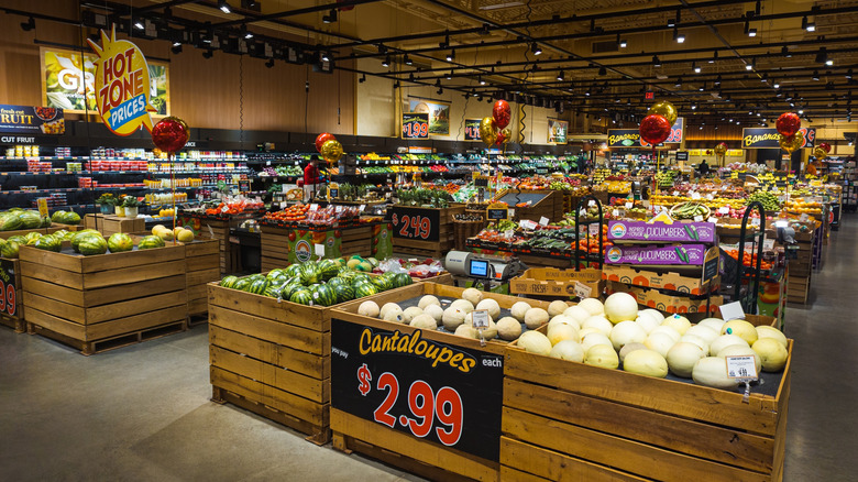 The produce section of a Wegmans grocery store