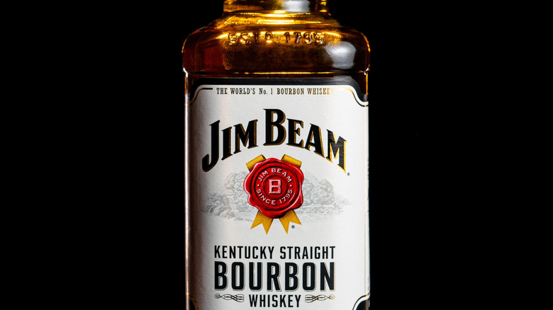 A bottle of Jim Beam bourbon