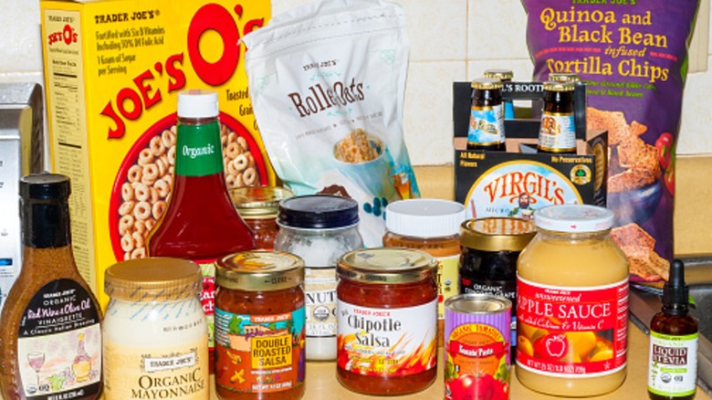 Various Trader Joe's products with their brand