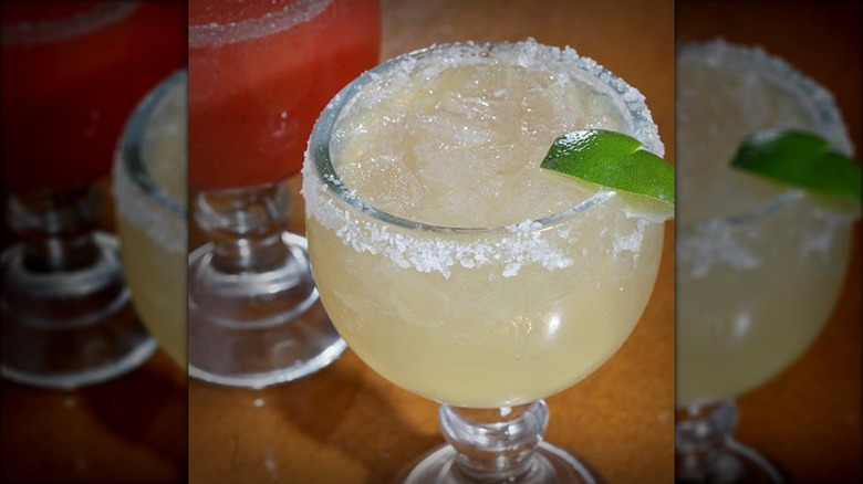 Two margaritas in glasses
