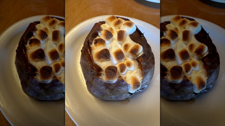 Sweet potato, topped with marshmallow