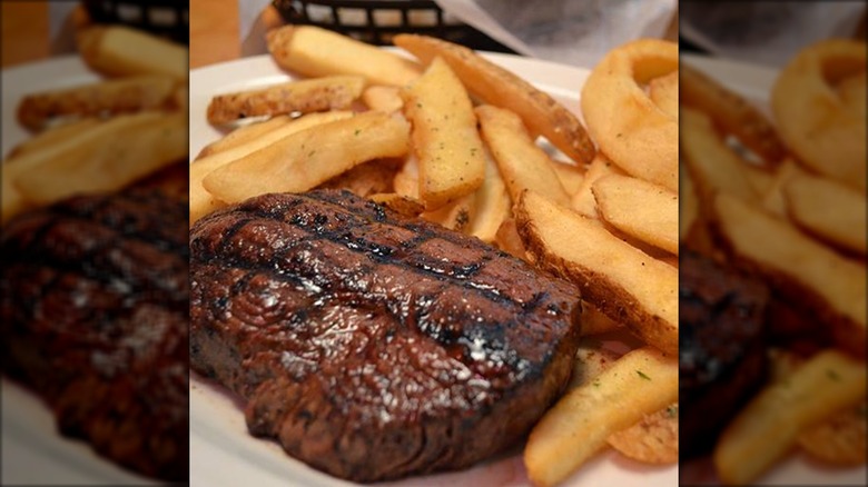 Steak with steak fries
