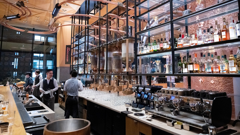 Interior of a Starbucks Reserve Roastery