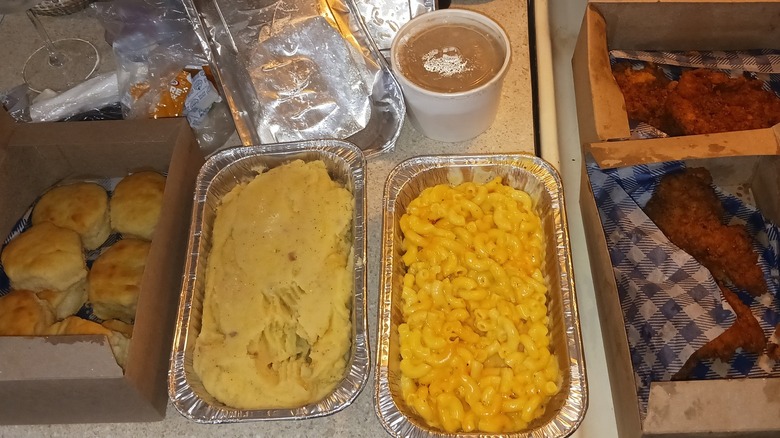 A spread of the inclusions in one of the Cracker Barrel meal deals