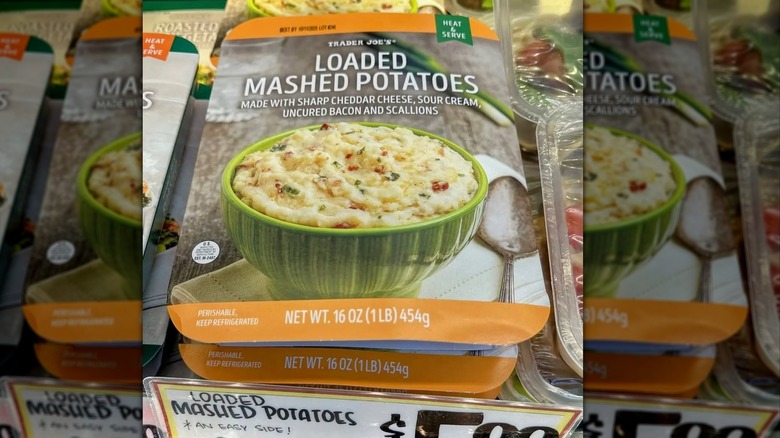 Package of Trader Joe's Loaded Mashed Potatoes