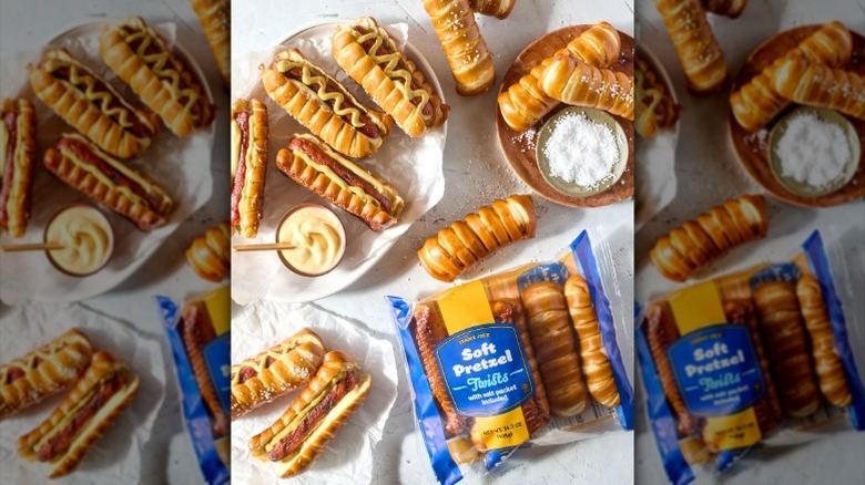 Trader Joe's spiral-shaped soft pretzels