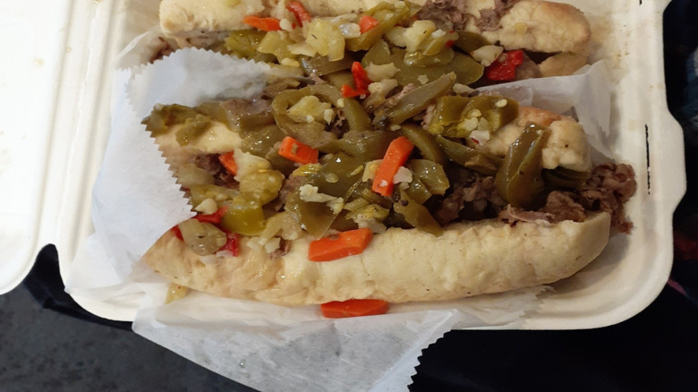 Italian Beef Sandwich close up