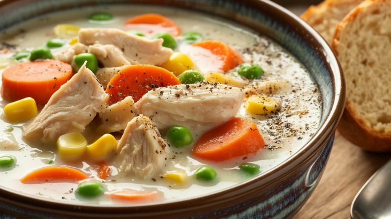 Chicken pot pie soup