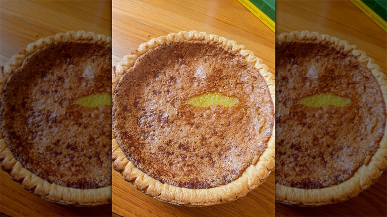 A cooked transparent pie