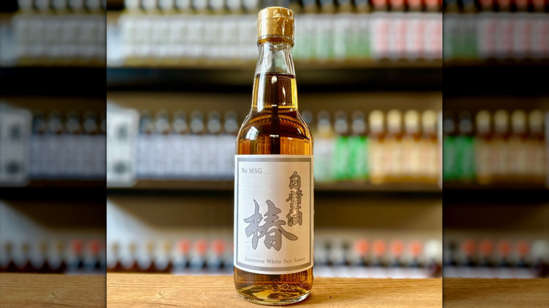 bottle of white soy sauce