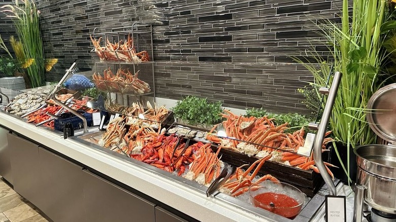 Seafood buffet options at Cafe Sierra