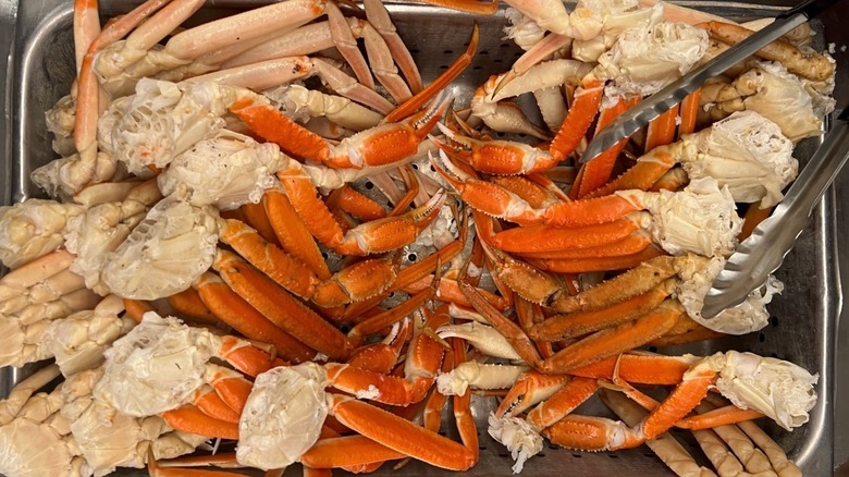 Crab legs at Captain George's Seafood Restaurant