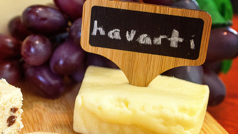 Piece of havarti cheese