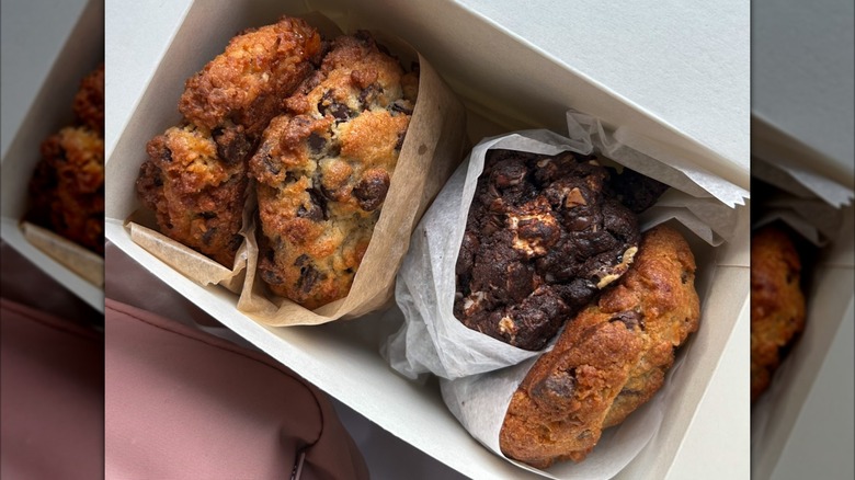 Box of cookies from Levain Bakery