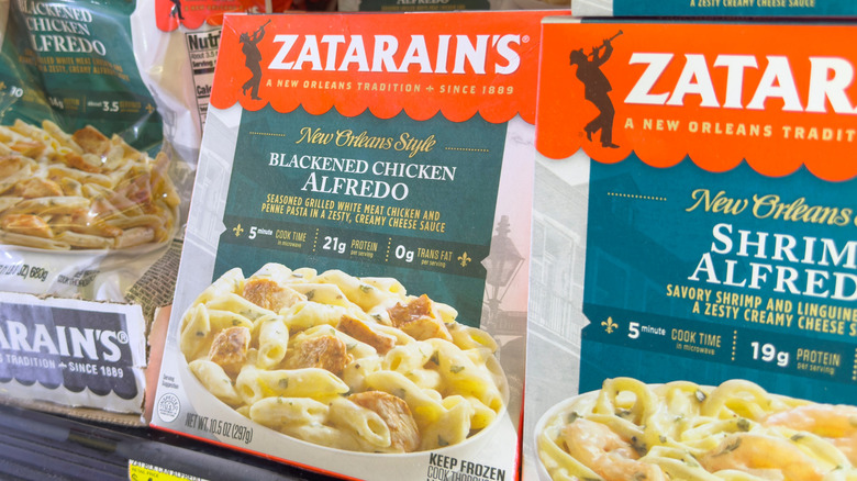Zatarain's frozen items on display at a supermarket